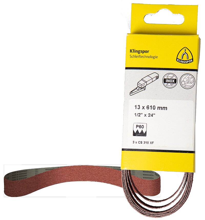 Klingspor - CS 310 XF Schleifband, 13 x 457 mm Korn 120 F4G, SB-verpackt im Reiter