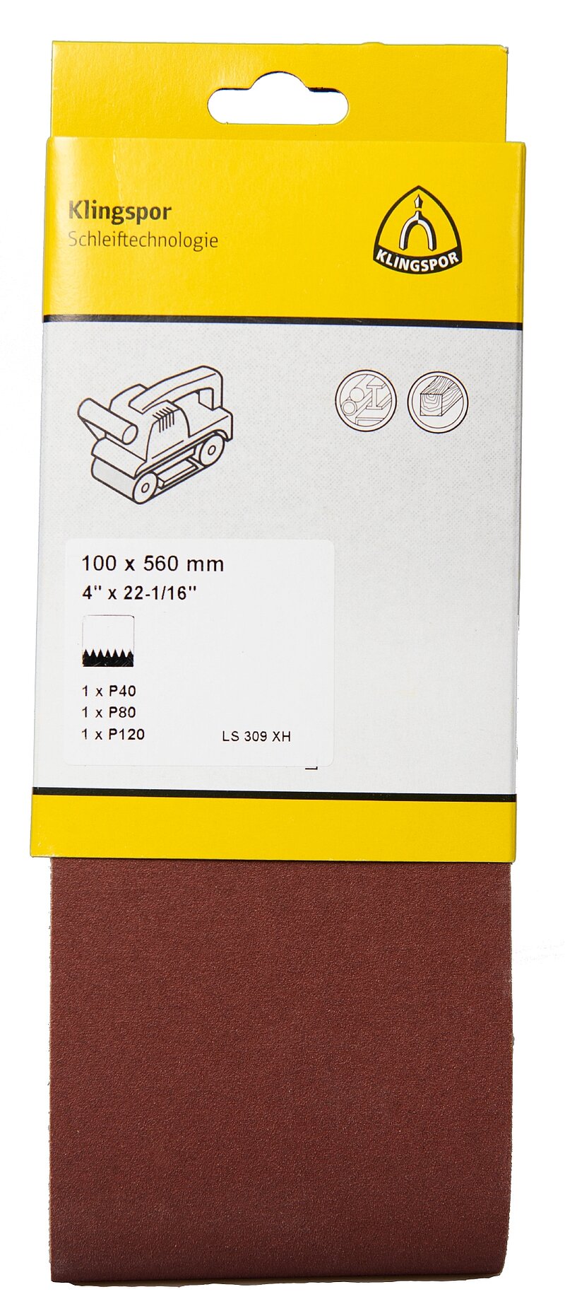 Klingspor - LS 309 XH Schleifband (Set), 100 x 560 mm F5, SB-verpackt im Reiter