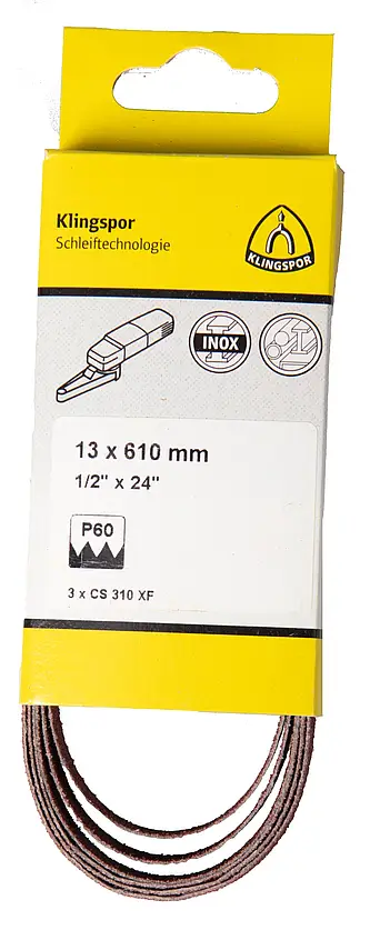 Klingspor - CS 310 XF Schleifband, 13 x 610 mm Korn 120 F4G, SB-verpackt im Reiter