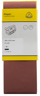 Klingspor - LS 309 XH Hobschleifband, 100 x 610 mm Korn 80 F5, SB-verpackt im Reiter