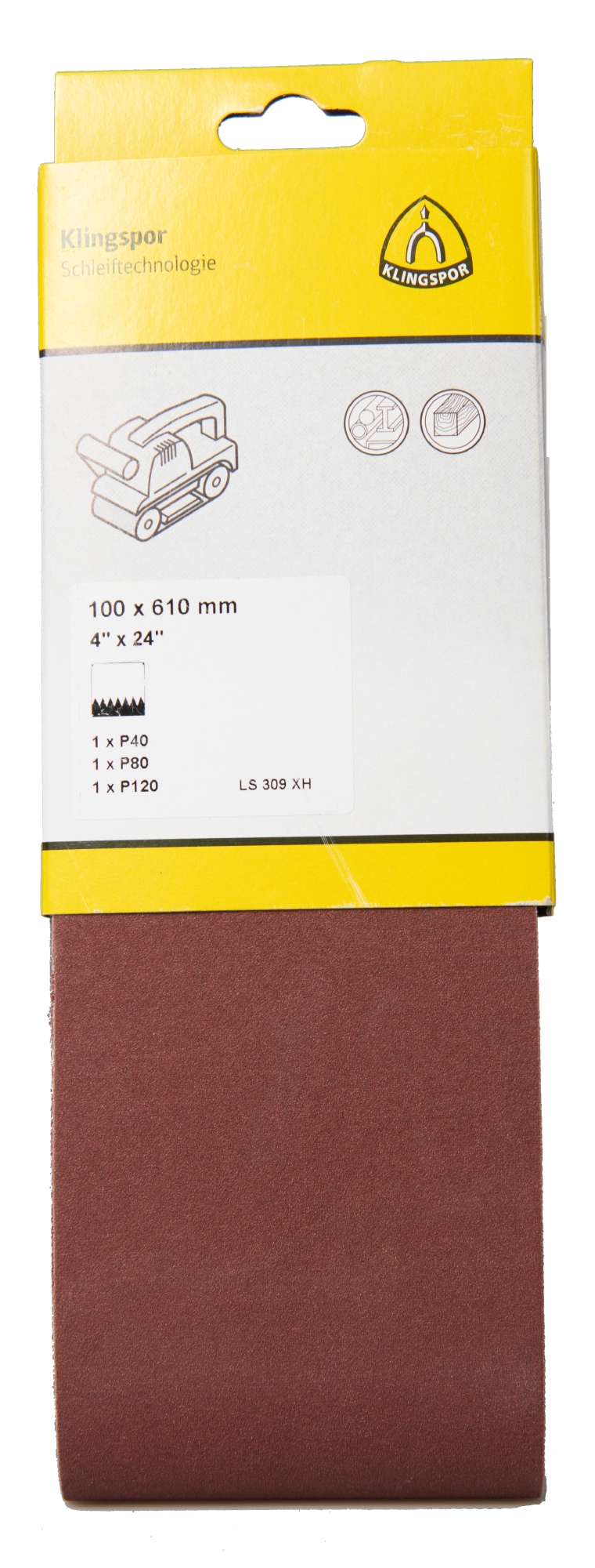 Klingspor - LS 309 XH Schleifband (Set), 100 x 610 mm F5, SB-verpackt im Reiter